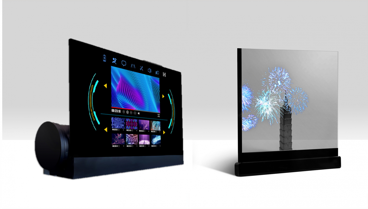 可捲式、折疊性、高透明